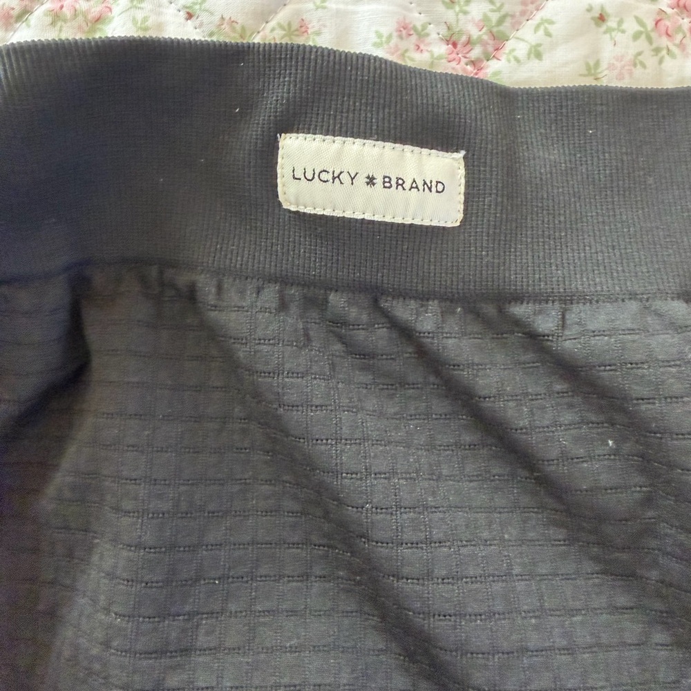 Lucky Brand Black Quilted-Texture Kids Leggings - Picture 3 of 4